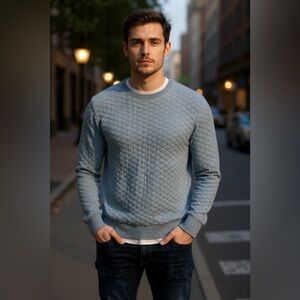 Daniel Cremieux Cashmere Sweater Mens L Blue Cashmere Soft